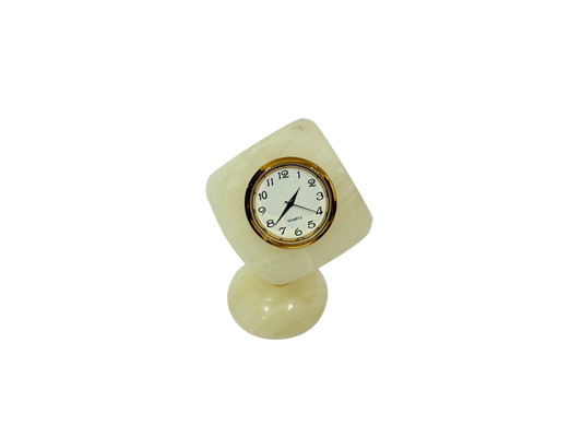 Pedestal Marble Dice Clock