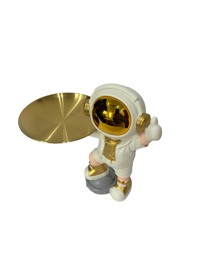White Astronaut Candle Holder